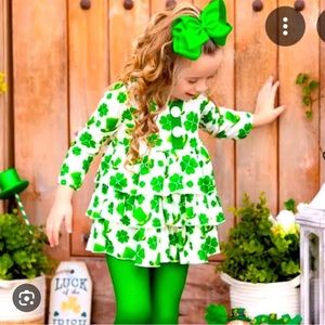 St. Patrick’s Day Green & White Outfit